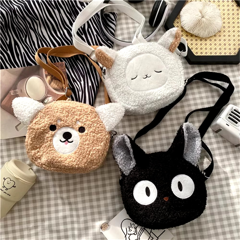 Japanese Style Kawaii Bag Women Cartoon Plush Shoulder Bag for Women New Crossbody Bag Small Phone&Purse Bag Bolsa Feminina